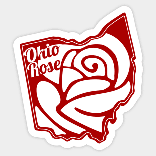 Ohio Red Rose Sticker